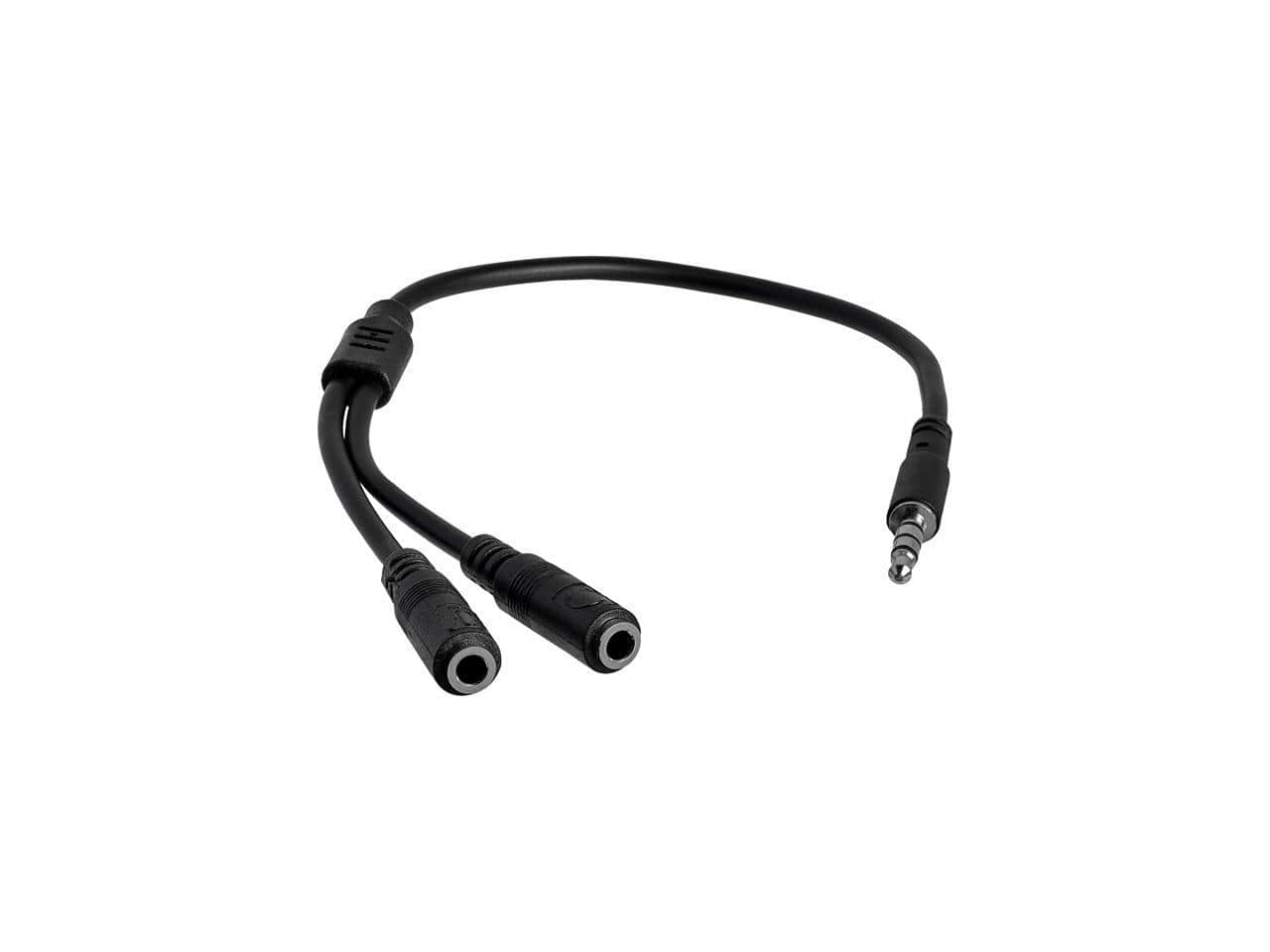 StarTech.com - MUYHSMFF 3.5mm Headset Adapter - 4P to 2x 3P M/F
