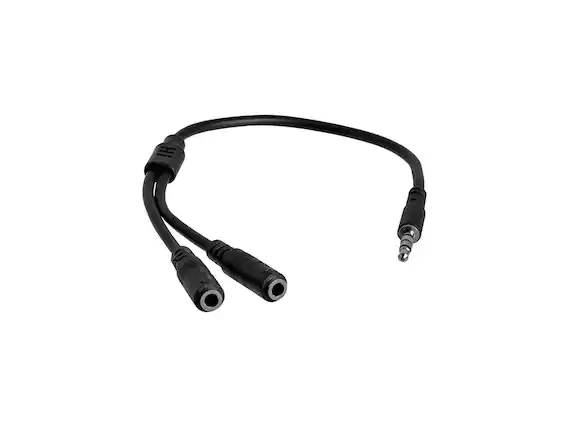Front. StarTech.com - StarTech.com MUYHSMFF 3.5mm Headset Adapter - 4P to 2x 3P M/F.