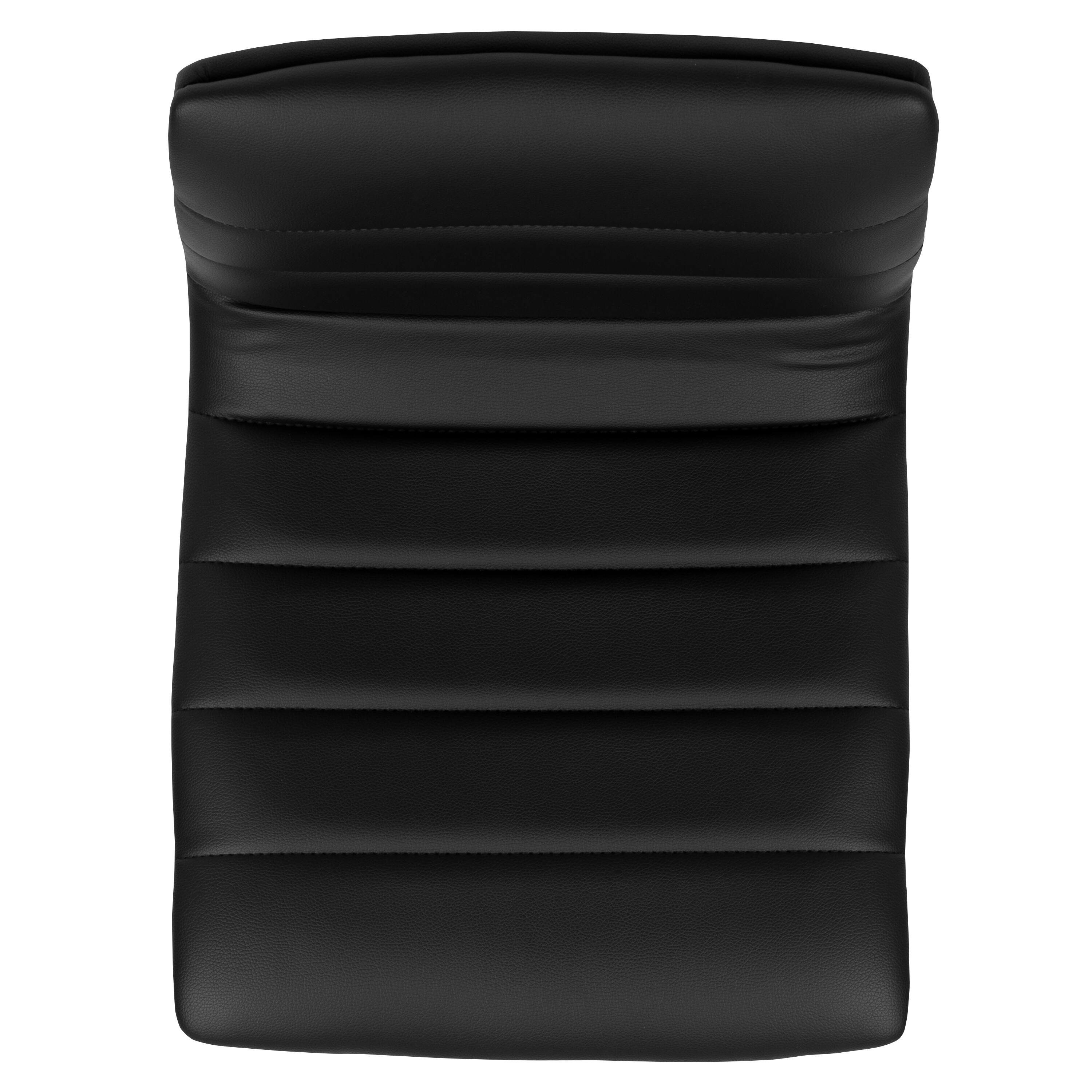 Alt View 9. Emma + Oliver - Modern Vinyl Adjustable Height Barstool with Horizontal Stitch Back, Set of 2 - Black Vinyl/Gold Frame.