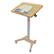 Alt View 11. Victor - Solid Wood Wide Rectangle Mobile Standing Desk - Wood Grain.