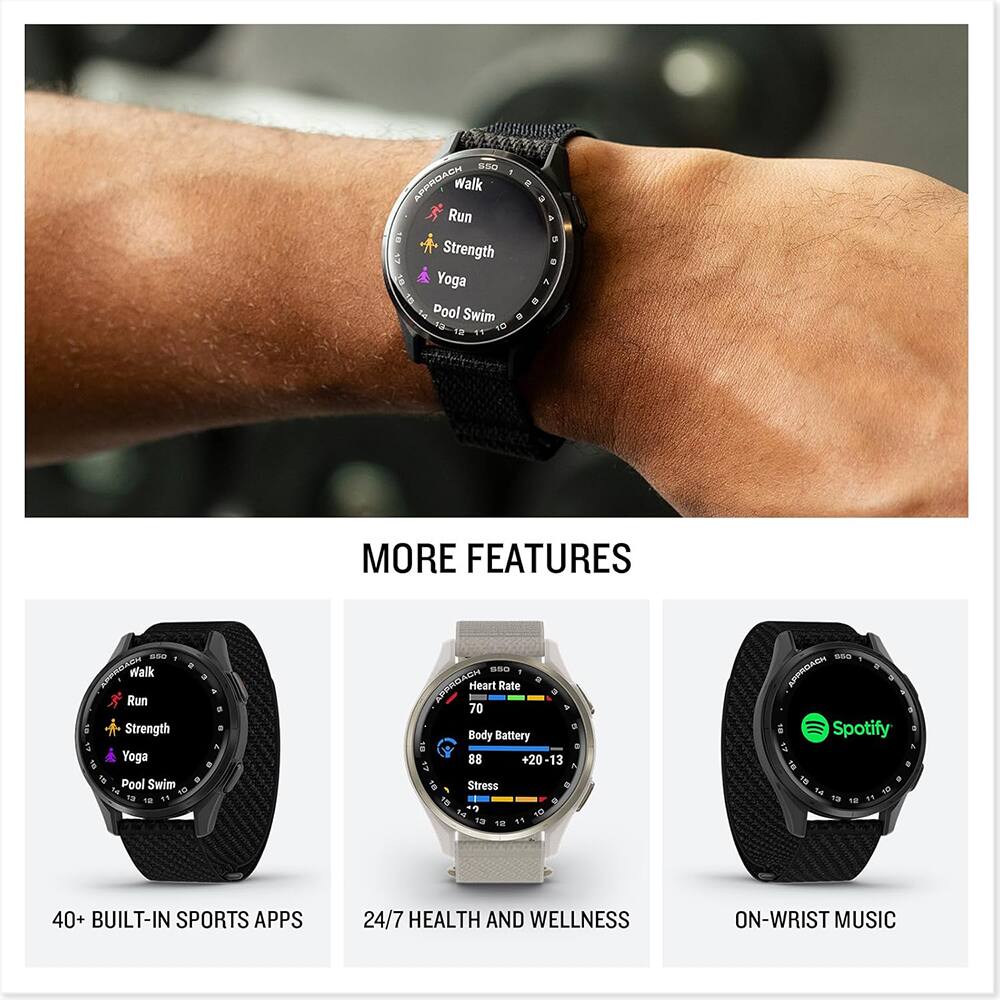 Garmin Approach S50 Advanced Golf GPS Smartwatch with Nylon