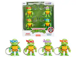 Set of 4 Diecast Figure Key Chains "Teenage Mutant Ninja Turtles" TV Series "Metalfigs" Series Diecast Models by Jada