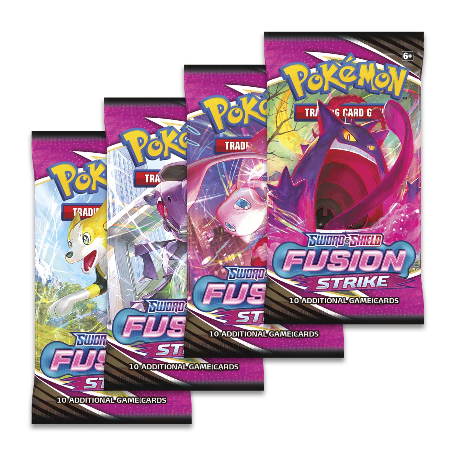 6+ Pokémon Trading Card Game  
Sword & Shield Fusion Strike  
10 Additional Game Cards