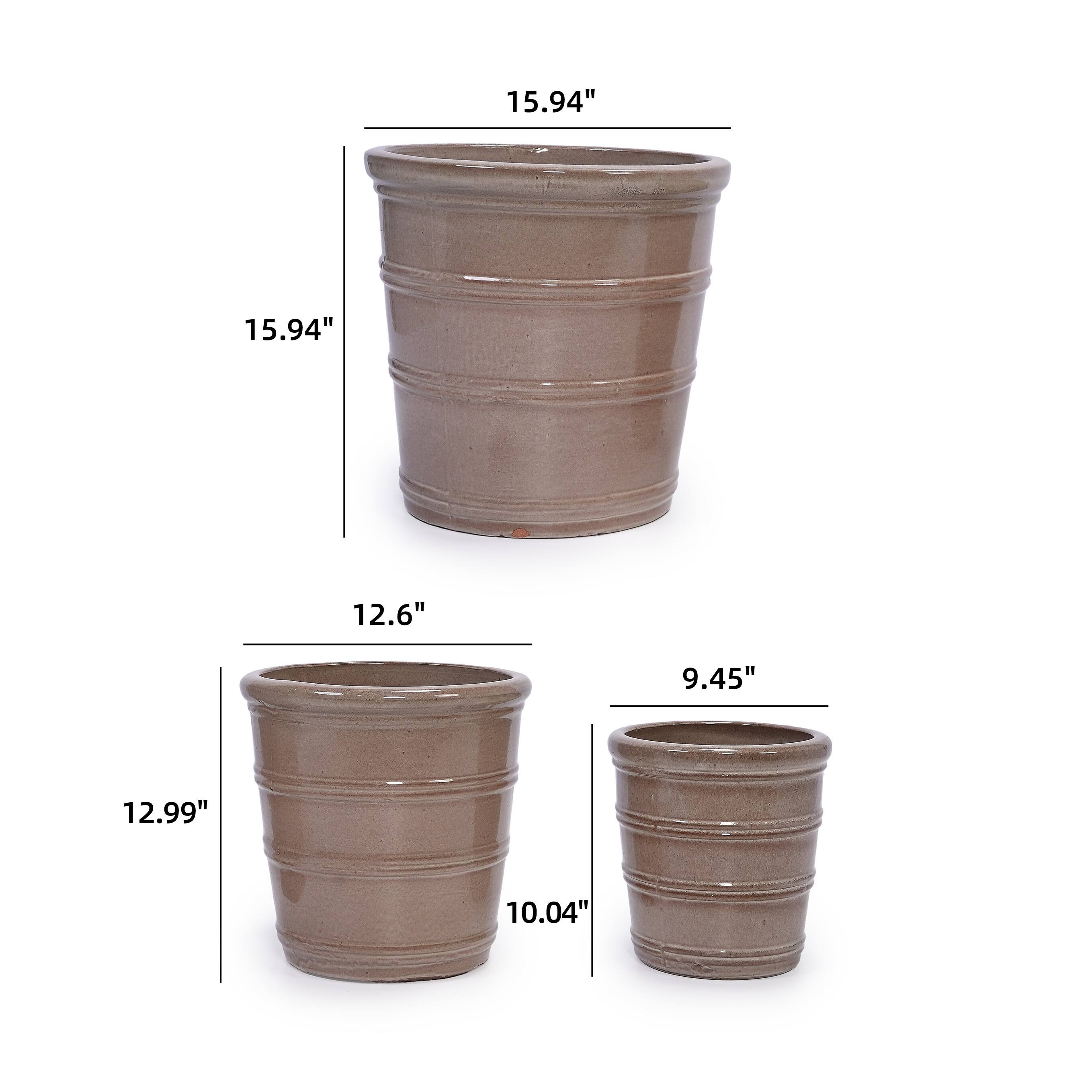 15.94" x 15.94"  
12.6" x 12.99"  
9.45" x 10.04"