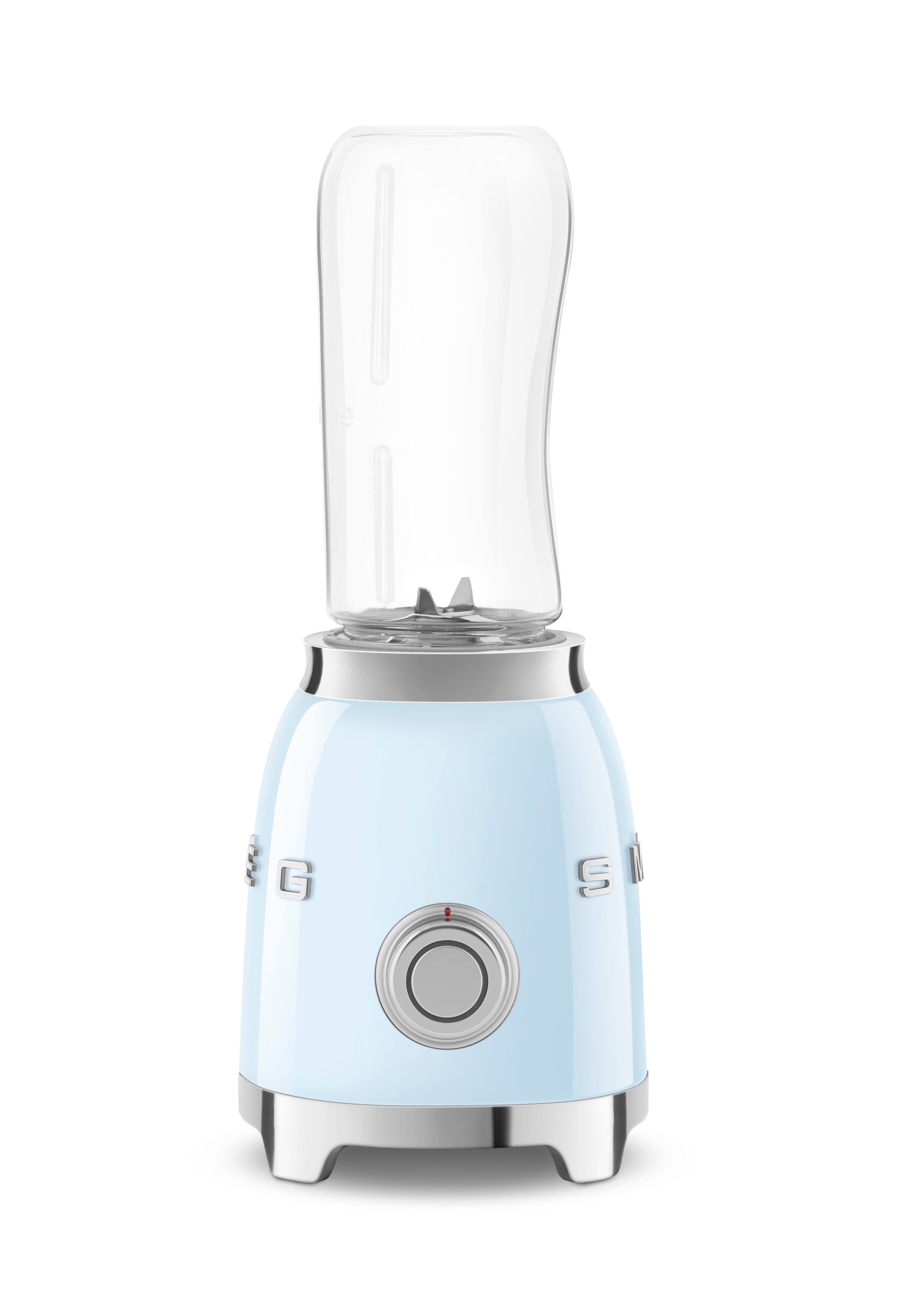 Angle. SMEG - SMEG PBF01 Personal 2-Speed Single-Serve Blender, 20 oz - Pastel Blue.