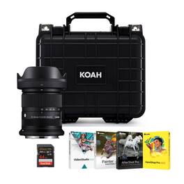 Sigma - 18-50mm F2.8 DC DN Contemporary Lens, Canon RF Mount Hard Case Accessories Bundle