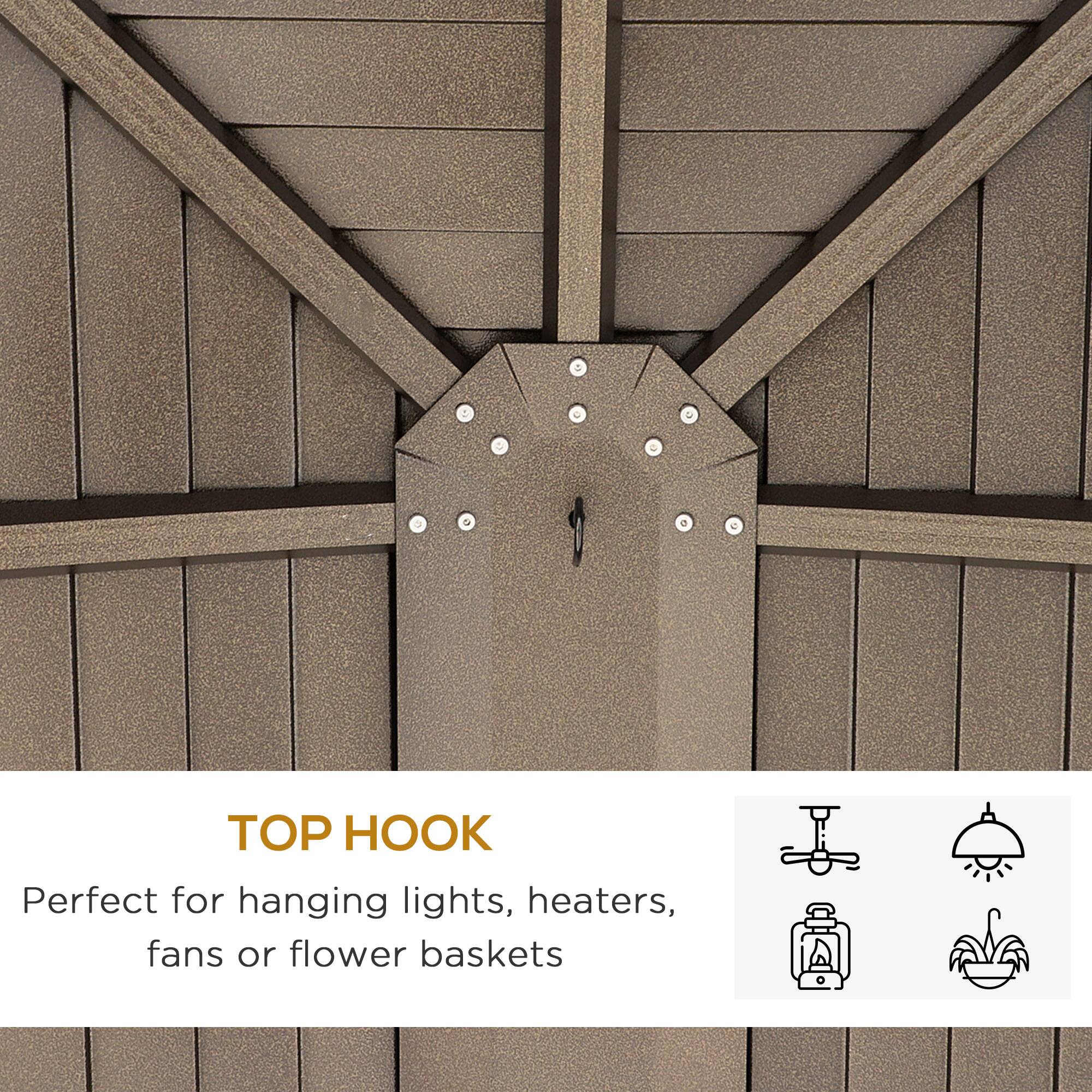 TOP HOOK
Perfect for hanging lights, heaters, fans or flower baskets