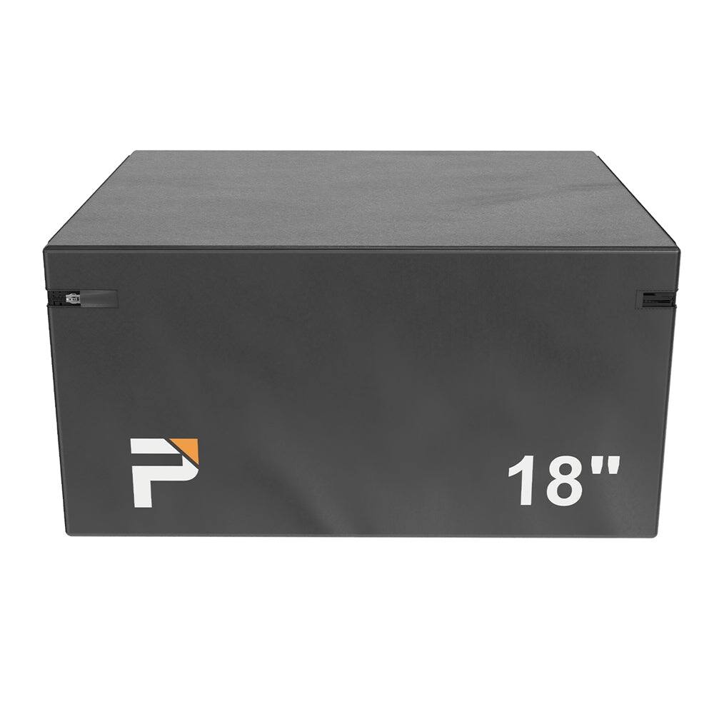 Alt View 1. Power Systems - Stackable Plyo Box 12" - Vinyl Covered Plyometric Jump Box with Hook & Loop Straps - Black.
