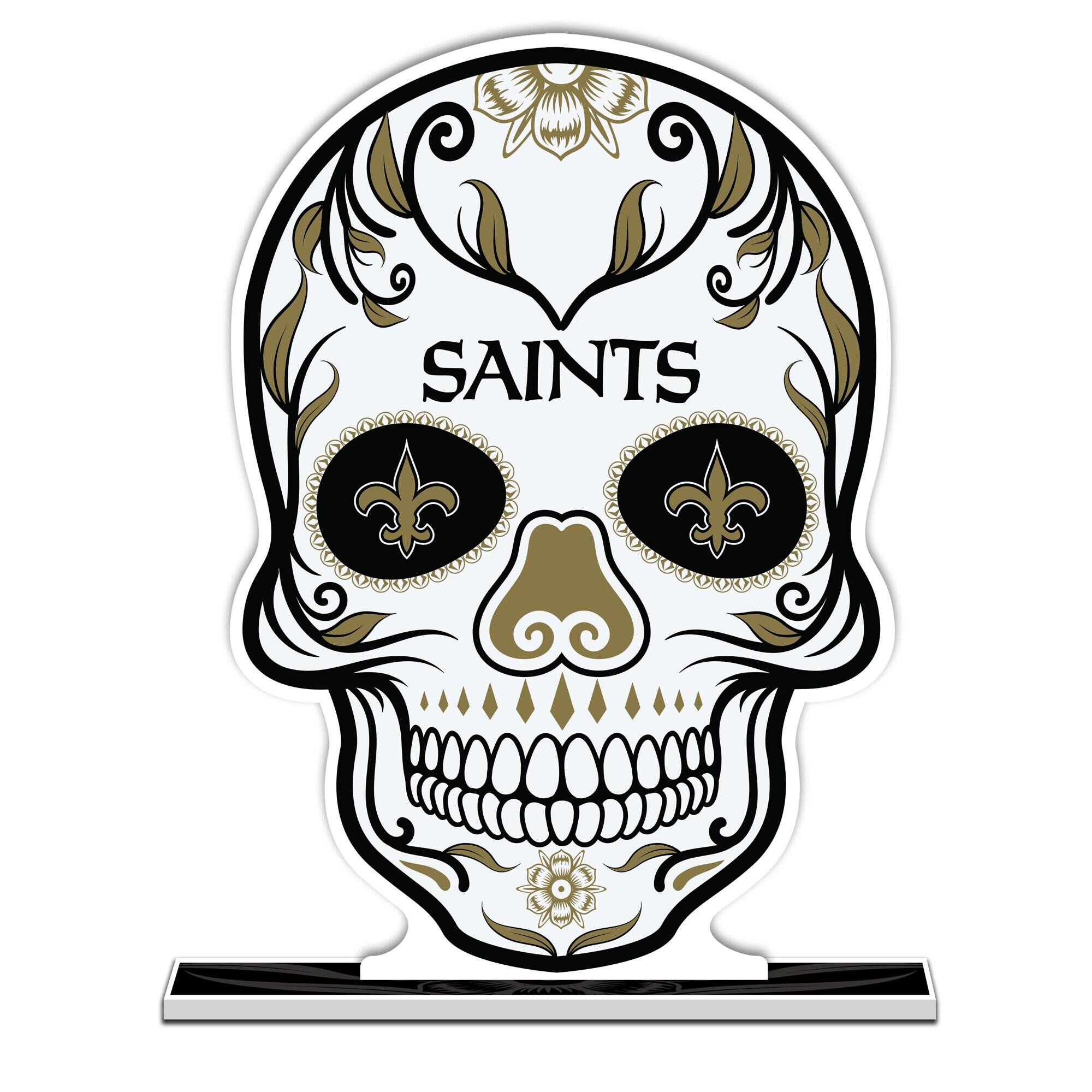 New Orleans Saints 10" Sugar Skull Standee