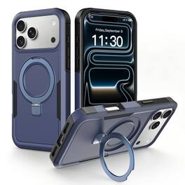 UUCOVER - Magnetic Case for iPhone 17 Pro,Shockproof TPU+PC Ring Stand Case Compatible with Mag Safe Rugged Protective Cover - Darkblue