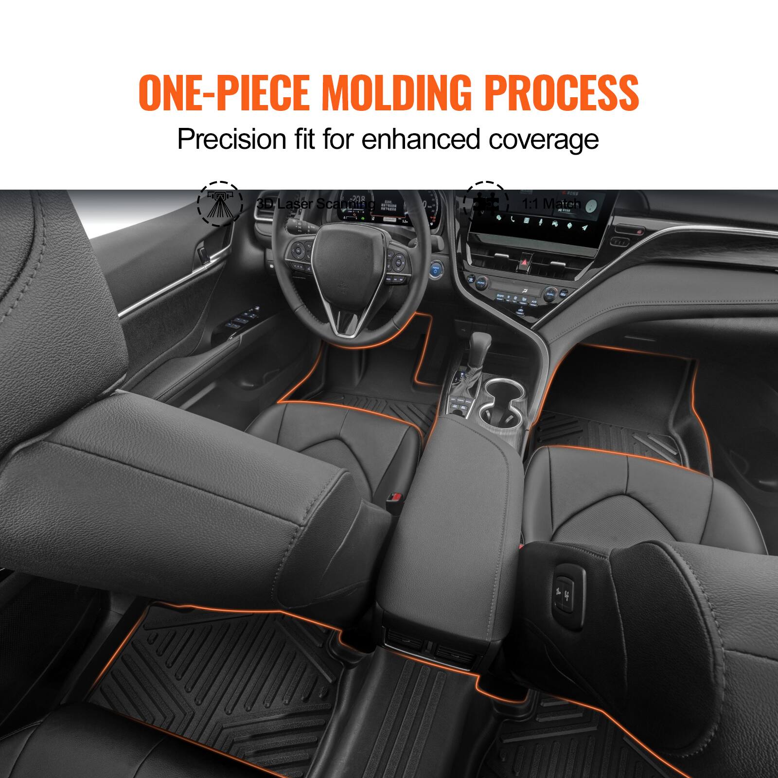 ONE-PIECE MOLDING PROCESS  
Precision fit for enhanced coverage