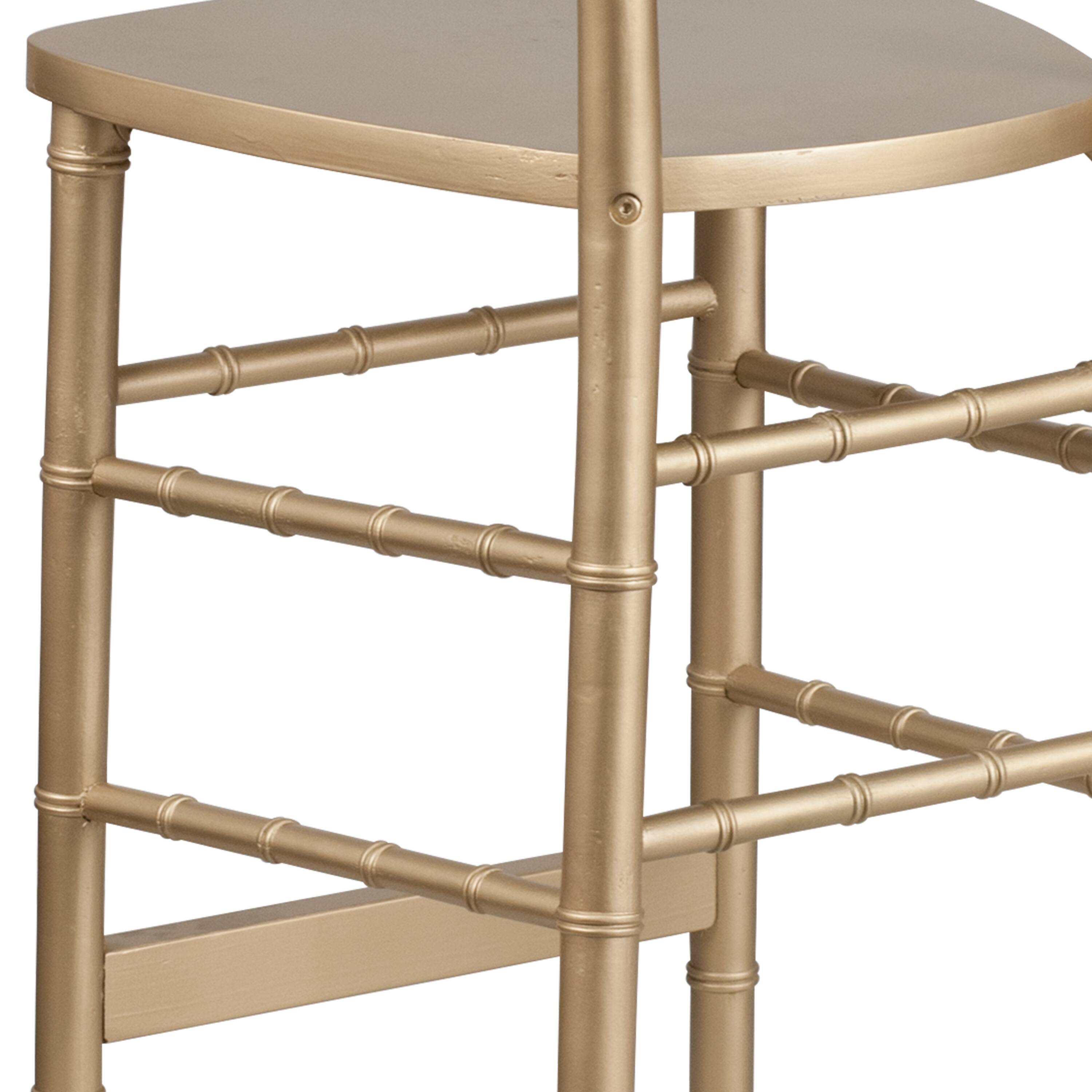 Alt View 9. Emma + Oliver - Wood Chiavari Barstool - Gold.