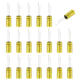 Unique Bargains - 47uF 100V Non-Polarized Electrolytic Capacitor, 10x20mm Aluminum Audio Cap, for DIY Tweeter, 20pcs - Gold