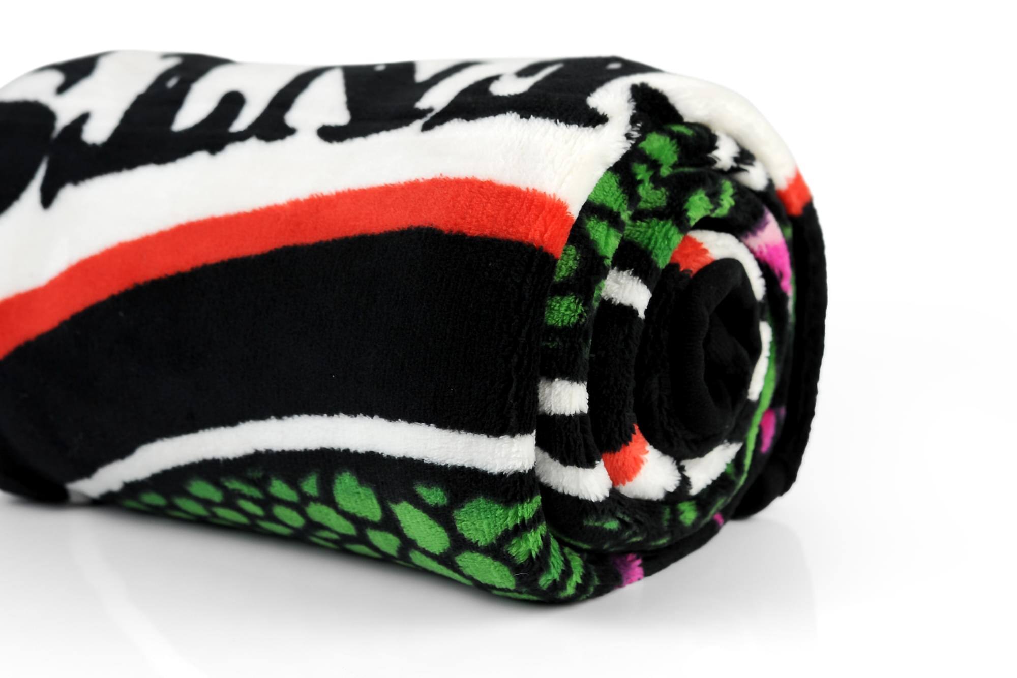 Alt View 1. Just Funky - Riverdale Southside Serpents Fleece Throw Blanket | Measures 60 x 45 Inches - Black.