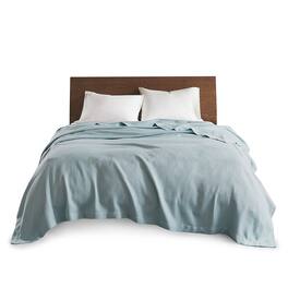 Gracie Mills - Caitlin Pure Comfort Egyptian Cotton Blanket - Light Blue