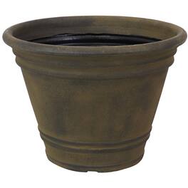 Sunnydaze - 20 in Franklin Polyresin Planter with UV-Resistant Finish - Sable