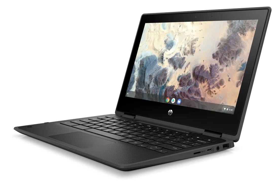 Alt View 6. HP - Chromebook x360 11 G4 Education Edition 11.6" Intel Celeron N5100 1.1 GHz 8GB RAM 64GB eMMC with PEN ChromeOS - Black.