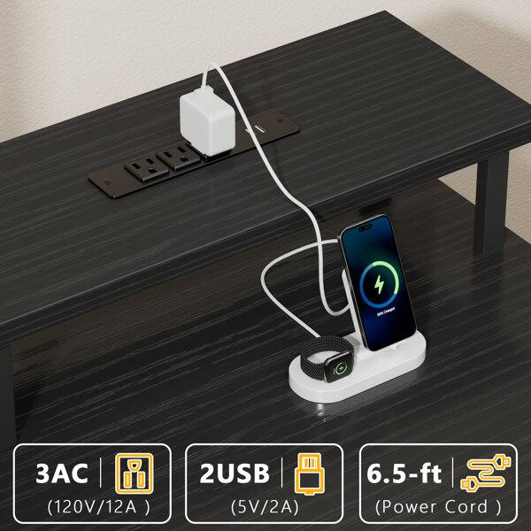(120V/12A) 3AC, 2USB (5V/2A), 6.5-ft (Power Cord)