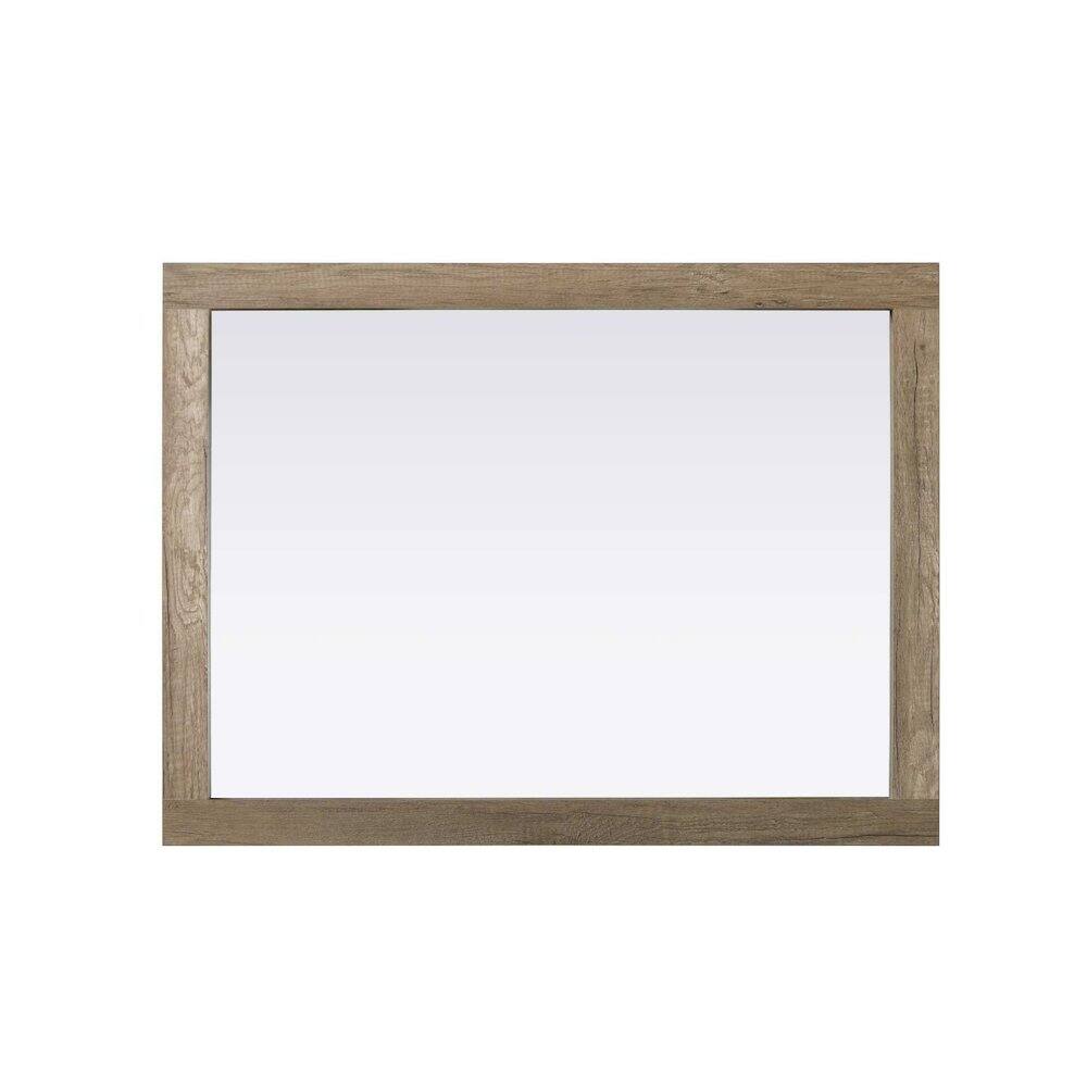 Alt View 2. Elegant Kitchen and Bath - Noah Wooden Rectangle Mirror 27 x 36 in Natural Oak - Natural Oak.