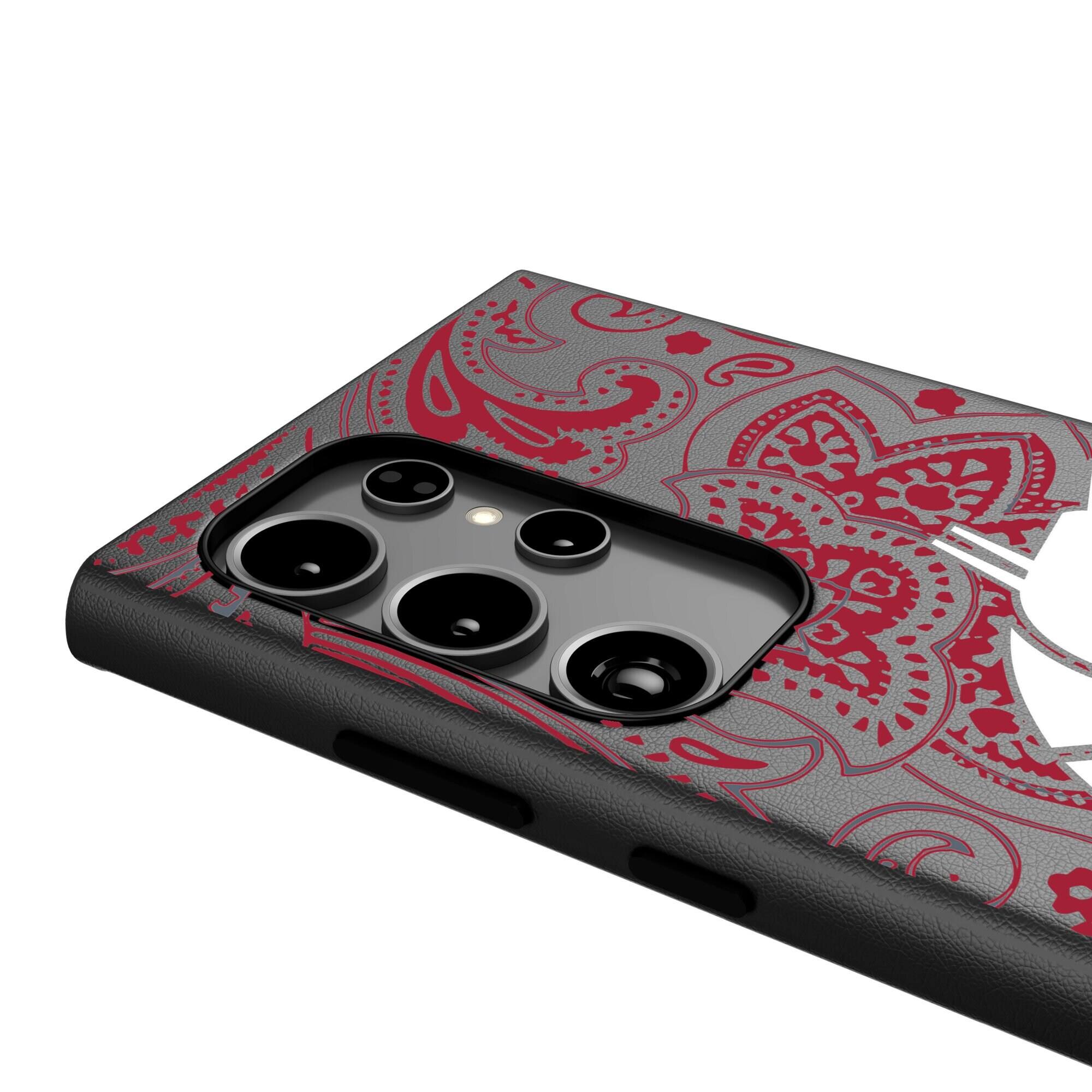 Alt View 3. Keyscaper - Washington State Cougars Paisley Galaxy Magnetic Bump Case - S24 - Black.