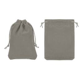 Unique Bargains - Headphone Bag, 2pcs 5.91x4.72 Inch Travel Headset Carrying Storage Pouch Soft Drawstring for Over-Ear Headphones - Gray