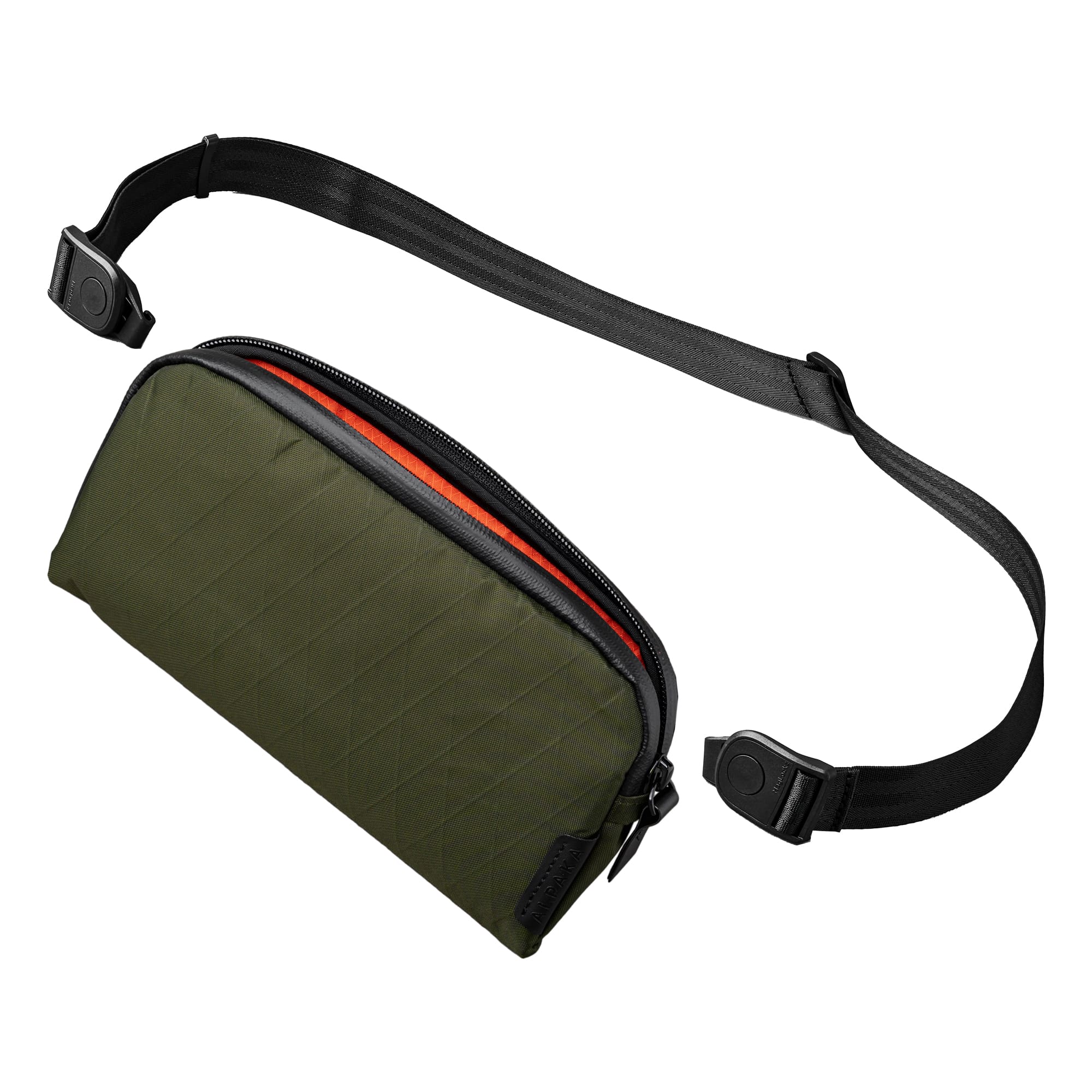 ALPAKA - Flight Pouch Passport Holder for Travel, Passport Wallet for Men, Phone Crossbody Bag - Olive Green X-Pac X42