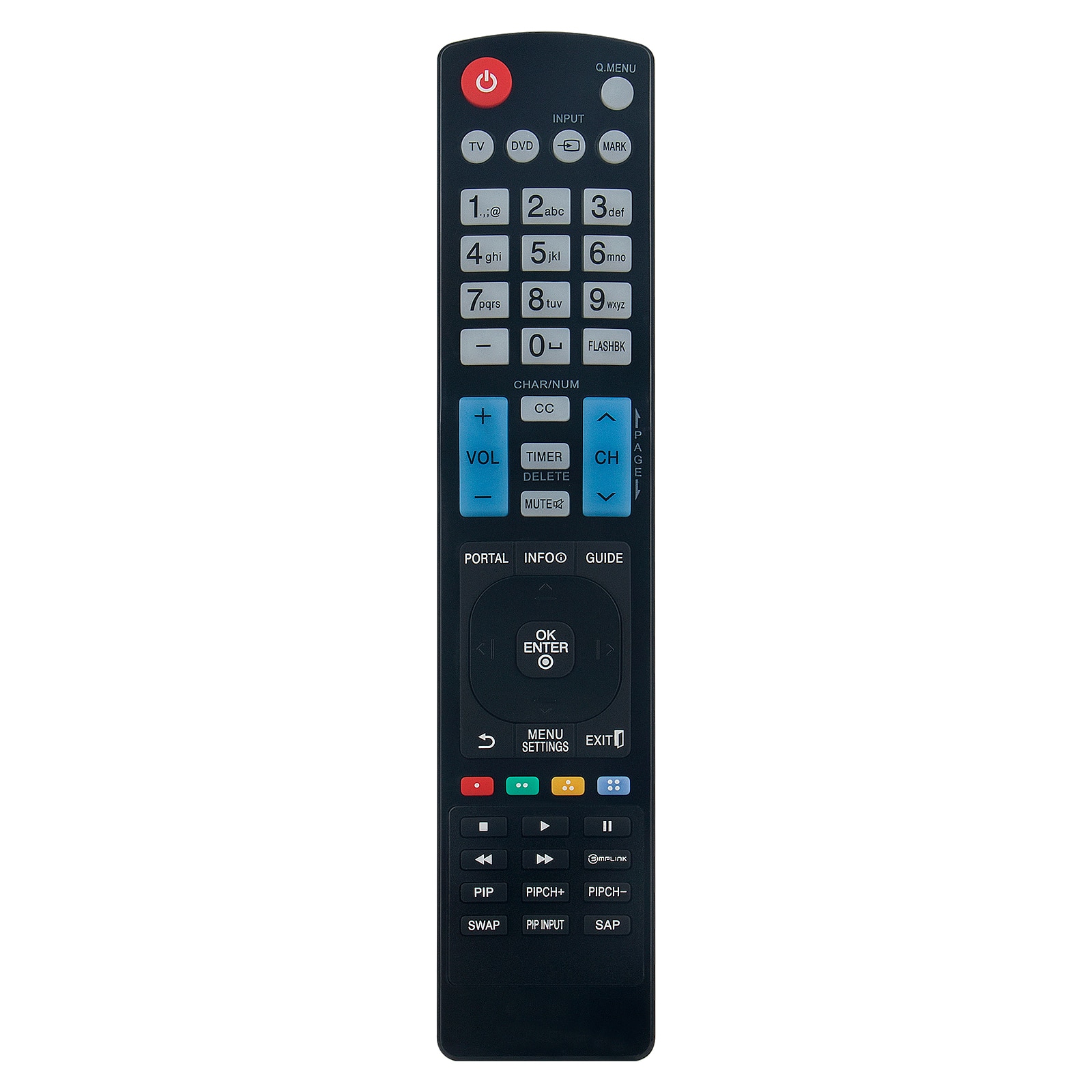 ALLIMITY - Replacement Remote Control AKB73755450, Fit for LG Television 65LX570H 49LX570H 43LX570H 40LX570H 55LX570H 32LX570H - Black