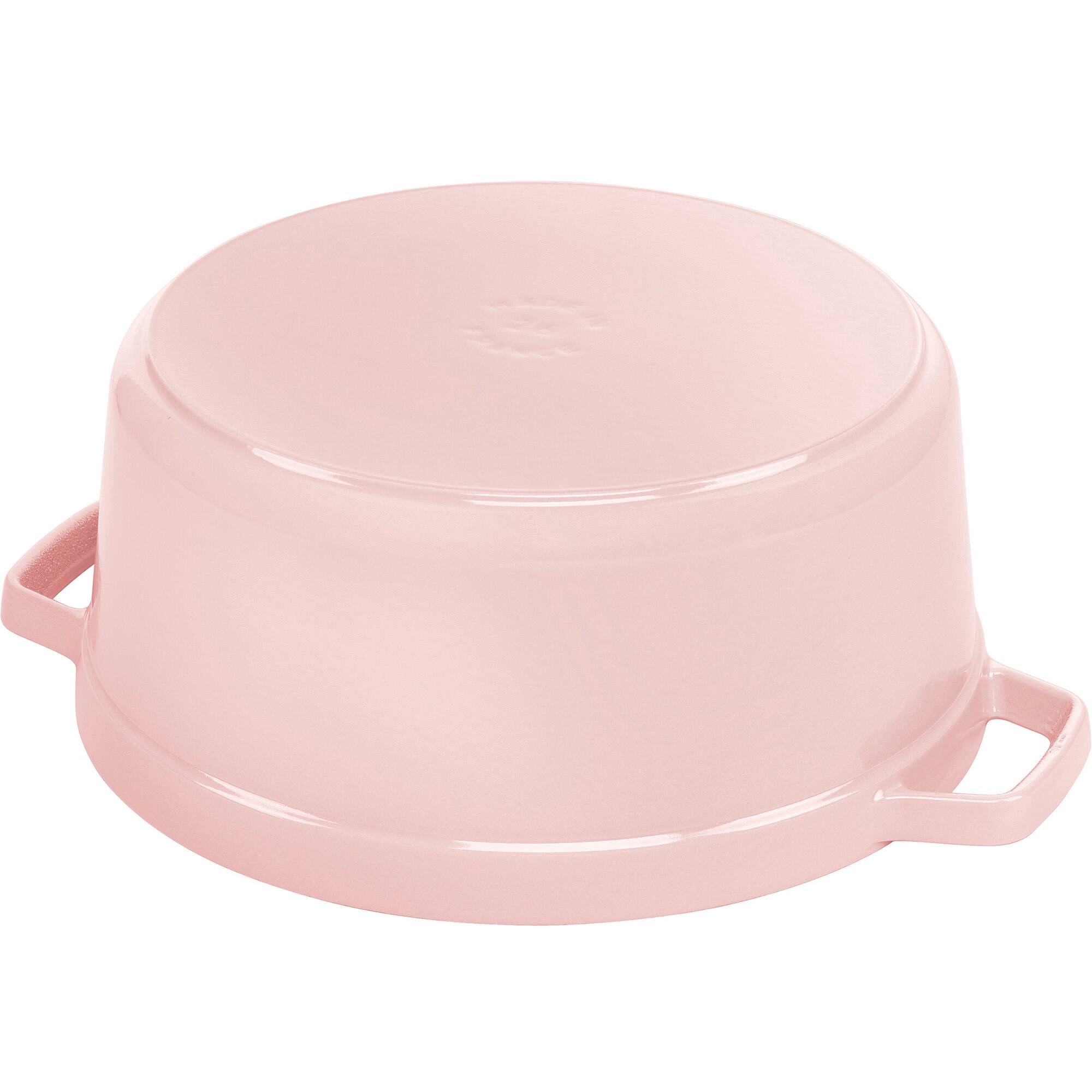 Alt View 8. Staub - Staub Cast Iron Round Cocotte 7-quart-Peony Pink - Pink Peony.