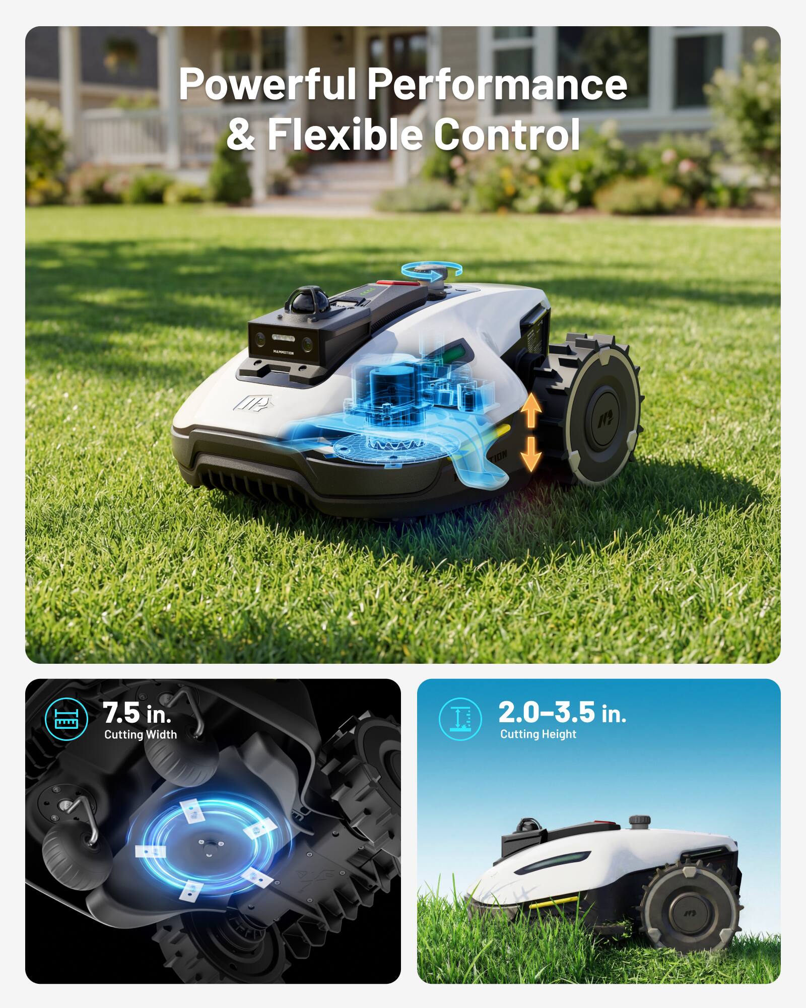 Powerful Performance & Flexible Control

7.5 in. Cutting Width

2.0-3.5 in. Cutting Height