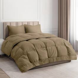 CGK Linens - Premium All-Season Down Alternative Comforter - Fluffy Oversized Duvet Insert - Twin - Beige