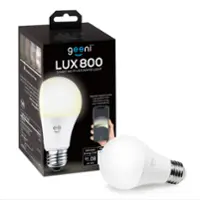 Geeni - LUX 800 Smart WiFi Dimmable A19 Light Bulb - White - Front_Zoom