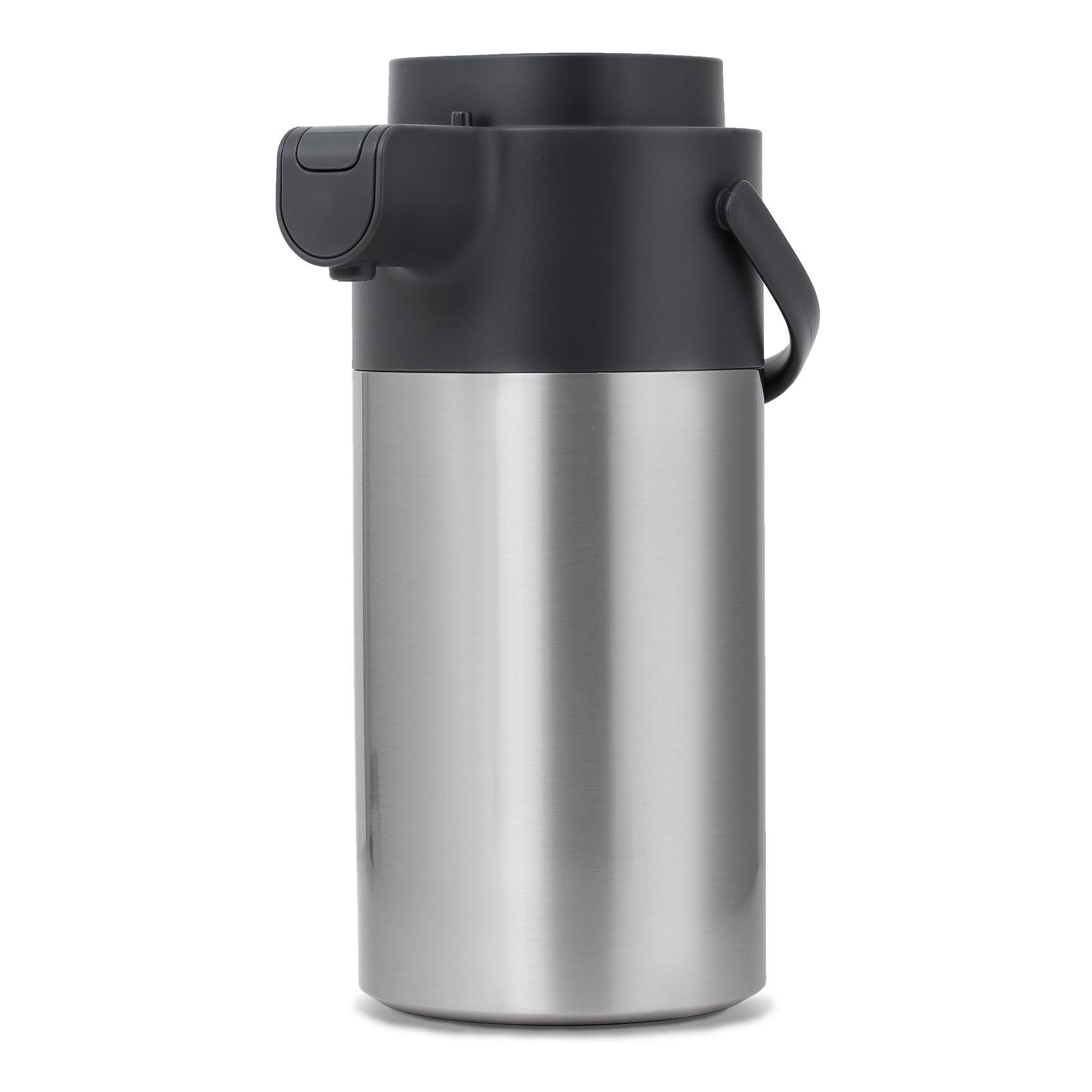 Alt View 1. Dapper Styles - Airpot Coffee Dispenser With Pump - Carafes For Keeping Hot Beverage / Thermal Carafe Liquids Stainless Ste... - Black-135.3 Ounces.