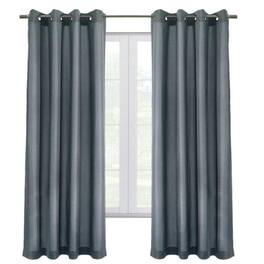 Commonwealth Home Fashions - Commonwealth Edison Grommet Dressing Window Curtain Panel - 52x95" - Blue