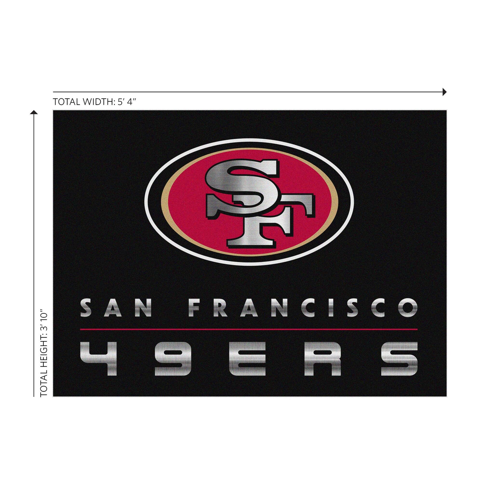 TOTAL WIDTH: 5' 4"  
TOTAL HEIGHT: 3' 10"  
SAN FRANCISCO  
49ERS