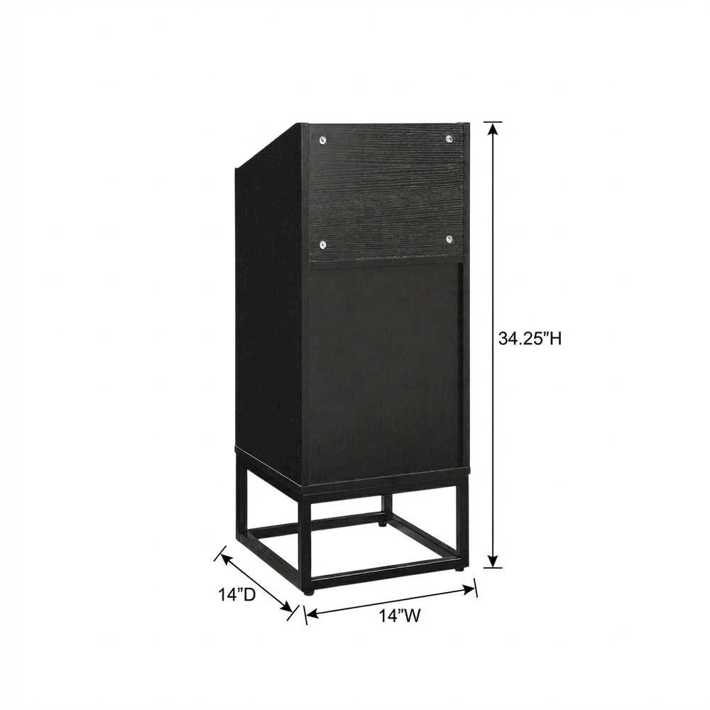 FurniFact - Vinyl Record Storage Stand with Compact Design for Home Entertainment - Black price history on PriceWatchPro