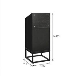 FurniFact - Vinyl Record Storage Stand with Compact Design for Home Entertainment - Black