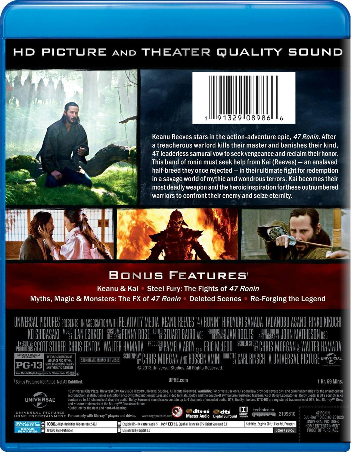Back. 47 Ronin (2019) [Blu-ray].