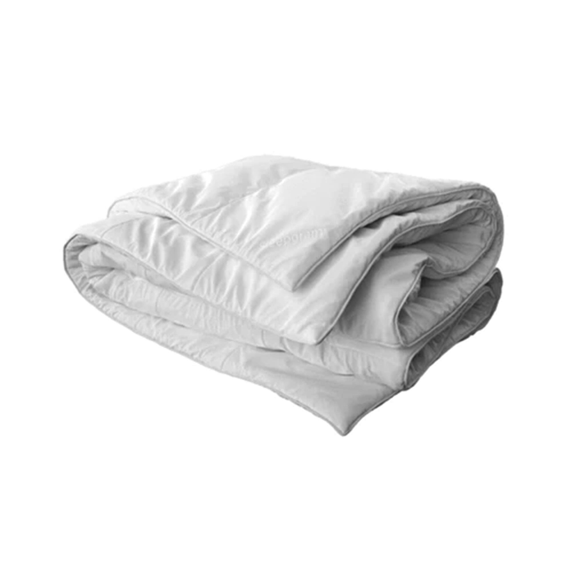 Alt View 4. Sleepgram - Sleepgram King Sized Pre Shrunk Lightweight Embroidered Cotton Comforter, White - White.