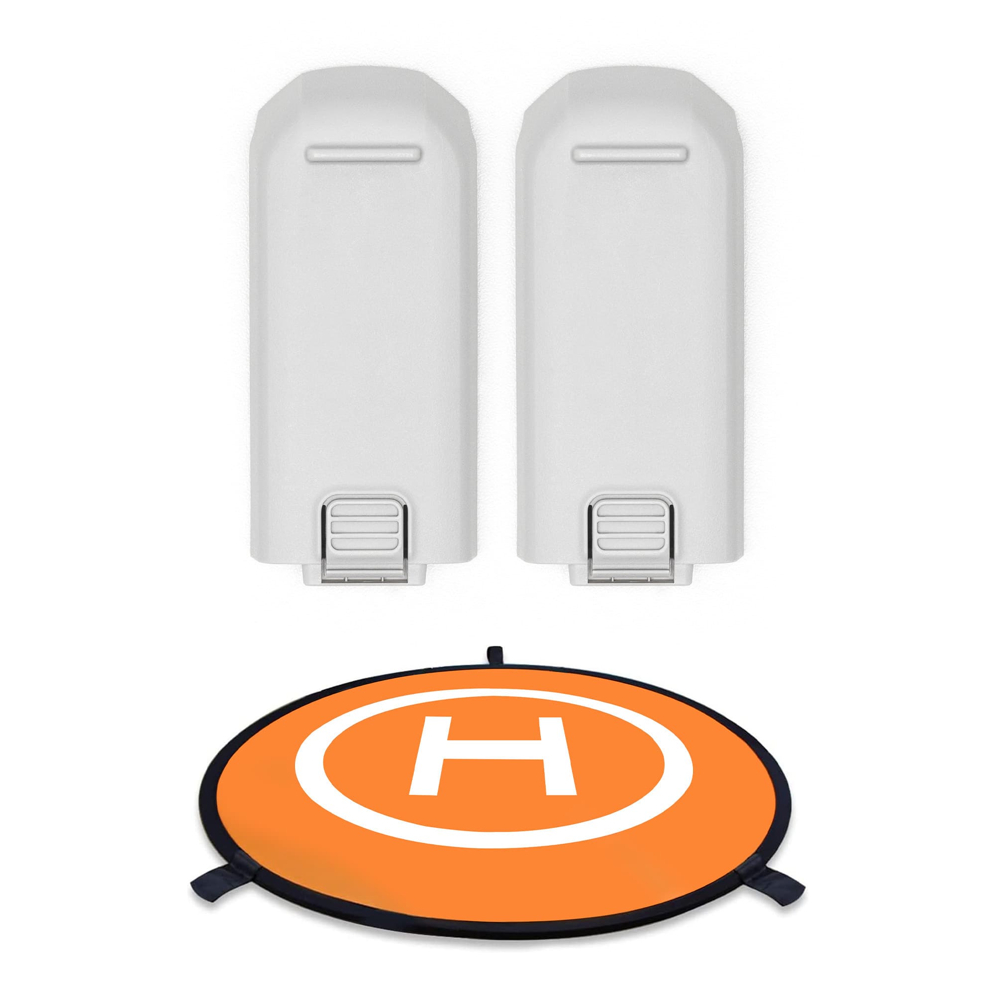 DJI - Neo Intelligent Flight Battery (2-pack) with 30" Double-Sided Drone Landing Pad with Carrying Case bundle