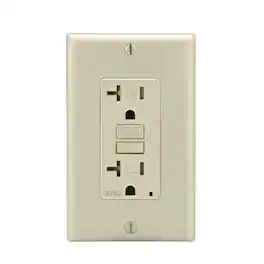 Leviton - 20 amps 125 V Duplex AFCI Outlet 5-20R 1 pk - Light Almond