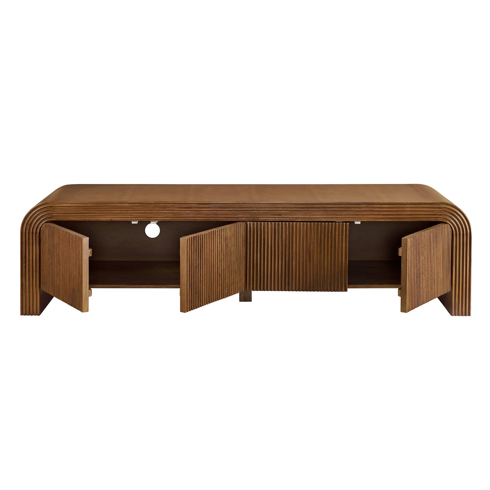 Alt View 2. Modway - Waterflute 68" Fluted TV Stand by Modway - Walnut.