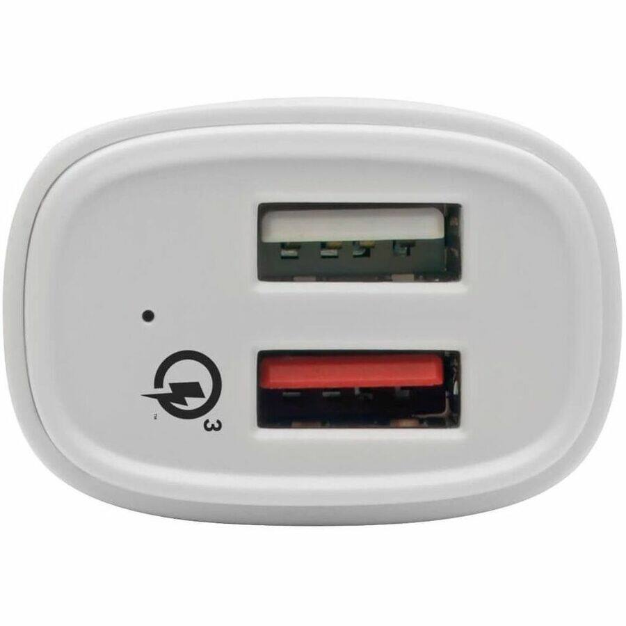 Alt View 2. Tripp Lite - Eaton Tripp Lite Series Dual-Port USB Car Charger, Quick Charge - Dual USB-A 3.0, UL 2089 Certified - 30 W Output Power - Black.