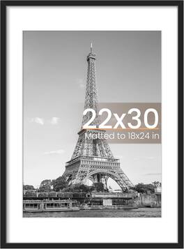 blue - upsimples 12x18 Picture Frame, Display Pictures 11x17 with Mat or 12 x 18 Without, Wall Hanging Poster Frames - colorBlack+size22x30