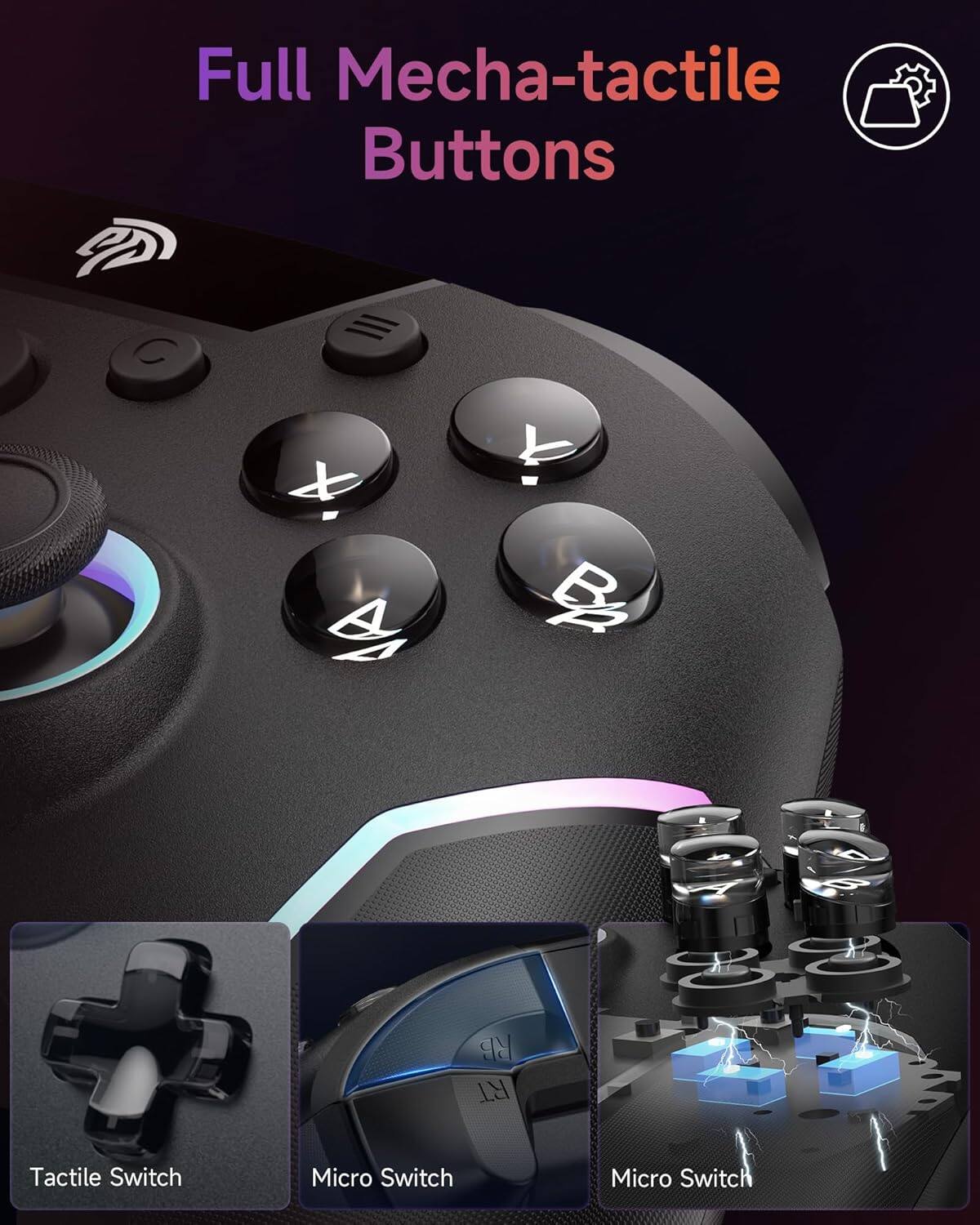 Full Mecha-tactile Buttons

- Tactile Switch
- Micro Switch
- Micro Switch