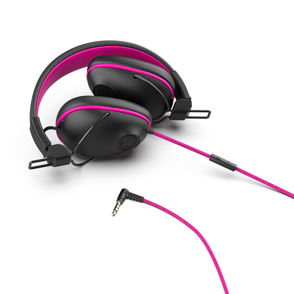 Alt View 2. JLab - JBuddies Pro Wired Over-Ear Kids Headphones - Pink.