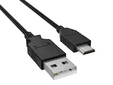 Front. Cable Leader - USB 2.0 USB-A to Micro-USB Charge and Sync Cable for Phone, Controller, E-Reader, Speaker - Black.