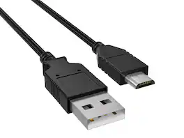 Cable Leader - USB 2.0 USB-A to Micro-USB Charge and Sync Cable for Phone, Controller, E-Reader, Speaker - Black