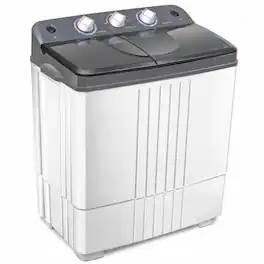 Portable Washing Machine Compact Twin Tub 20 lbs Capacity Washer Spinner