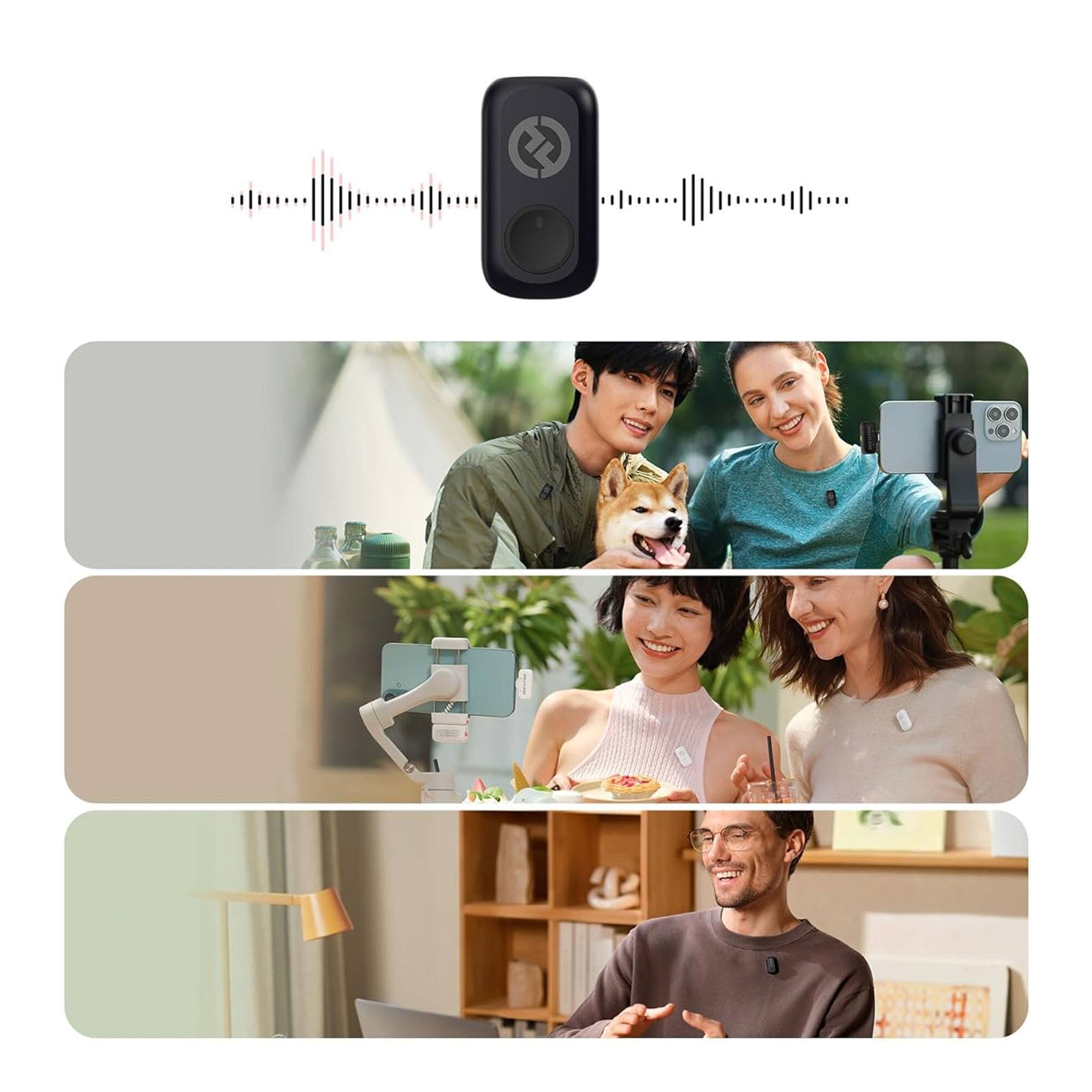 Alt View 1. HOLLYLAND - Hollyland LARK A1 Combo Microphone System for Mobile Device Content Creation Kit.