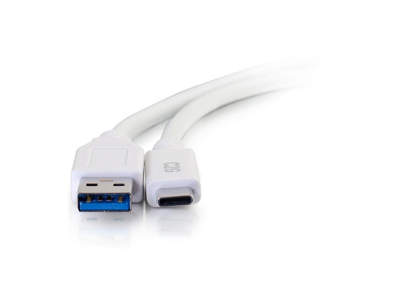 Alt View 1. Cables to Go - C2G 28835 C2G 3FT USB 3.0 USB TYPE C TO USB A USB CABLE WHITE M/M.